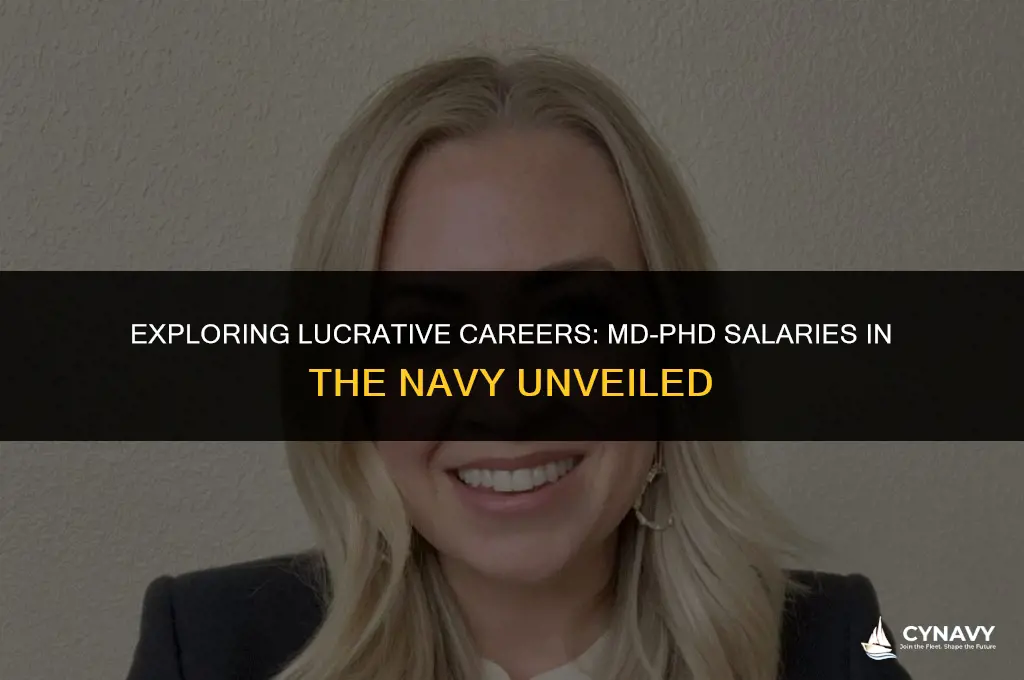how much do md phd make in the navy