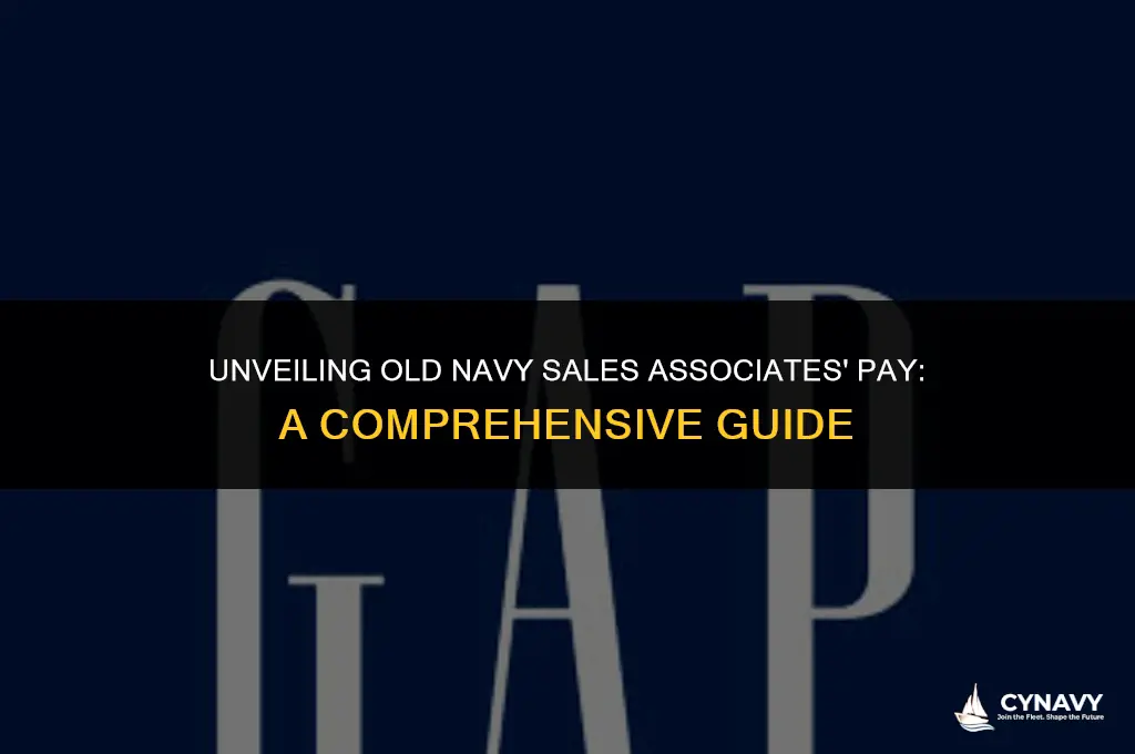 how much do sales associates get paid at old navy