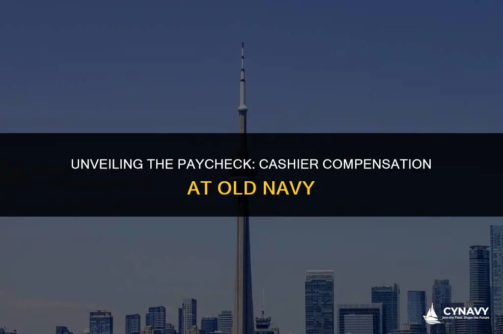how much does a cashier at old navy get paid