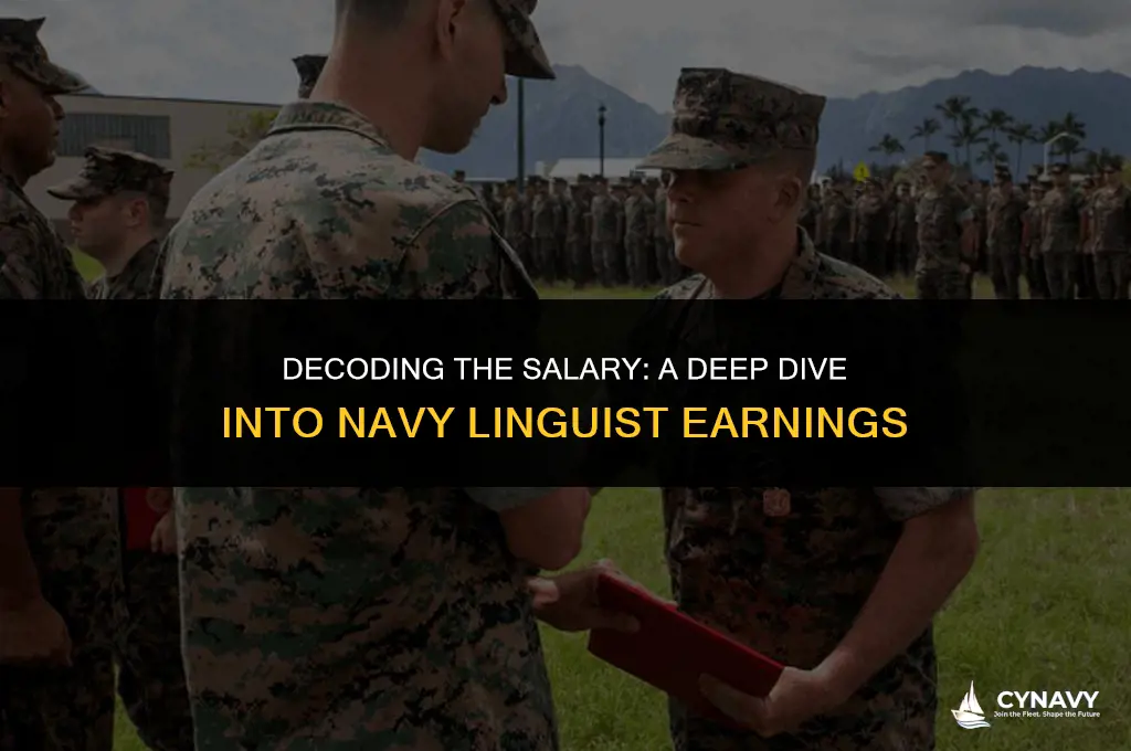 how much does a first class navy linguist make