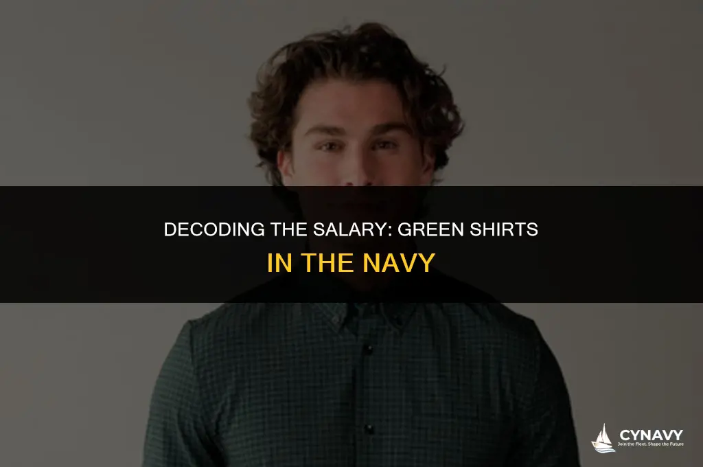 how much does a green shirt make in a navy