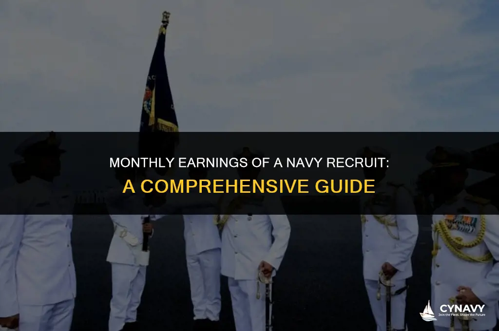 how much does a navy recruit make in a month