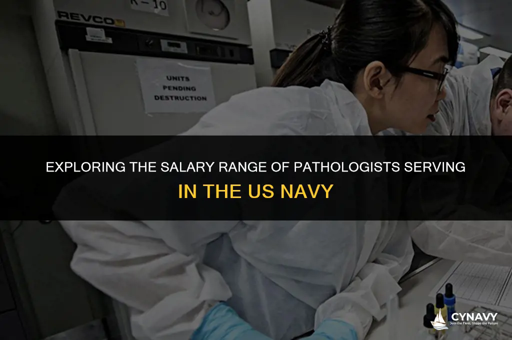 how much does a pathologist in the us navy