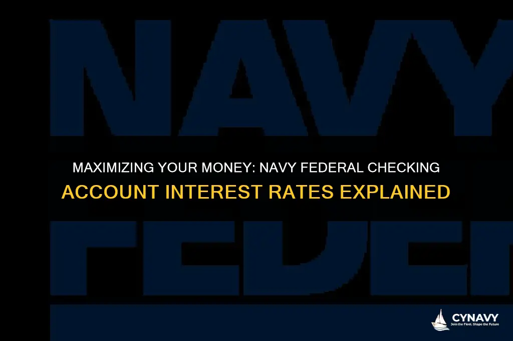 how much does navy federal checking get interest
