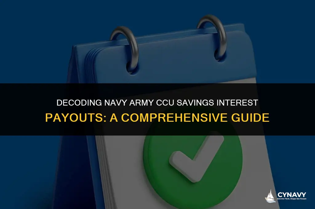 how often does navy army ccu pay interest on savings