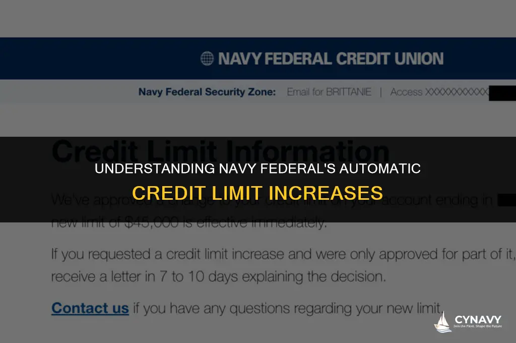 how often does navy federal automatically increase credit limit