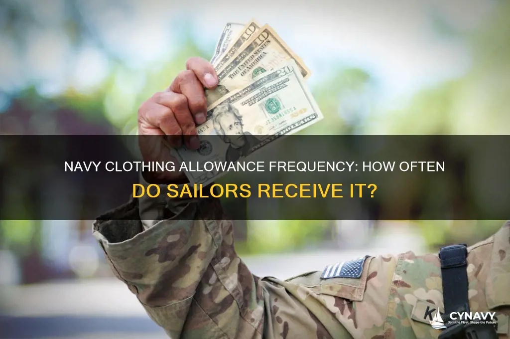 how often does navy get clothing allowance
