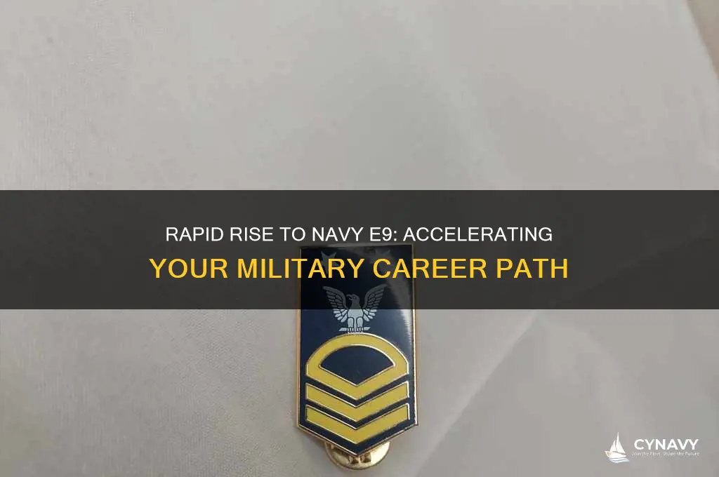how quickly can a one get to navy e9