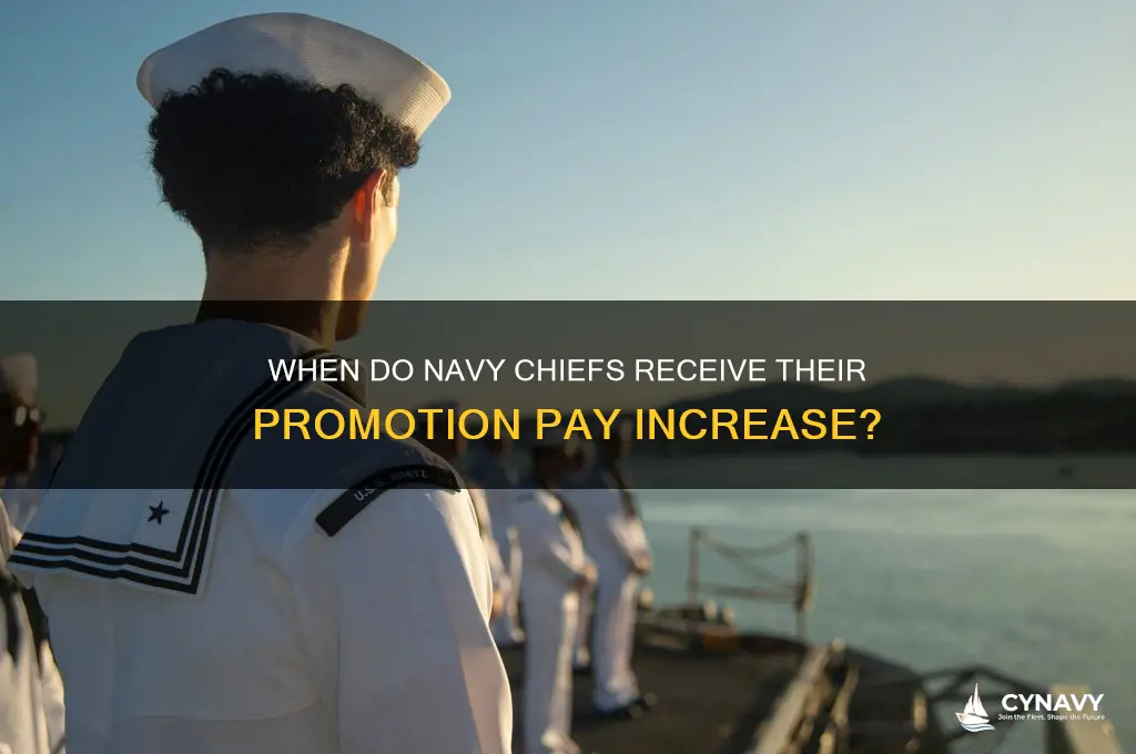 how soon after promotion do navy chiefs get paid