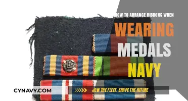 Elegant Ribbon Arrangement for Navy Medal Displays