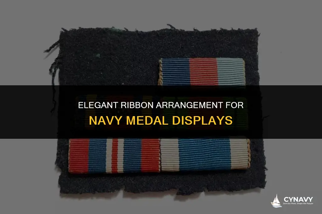 how to arrange ribbons when wearing medals navy