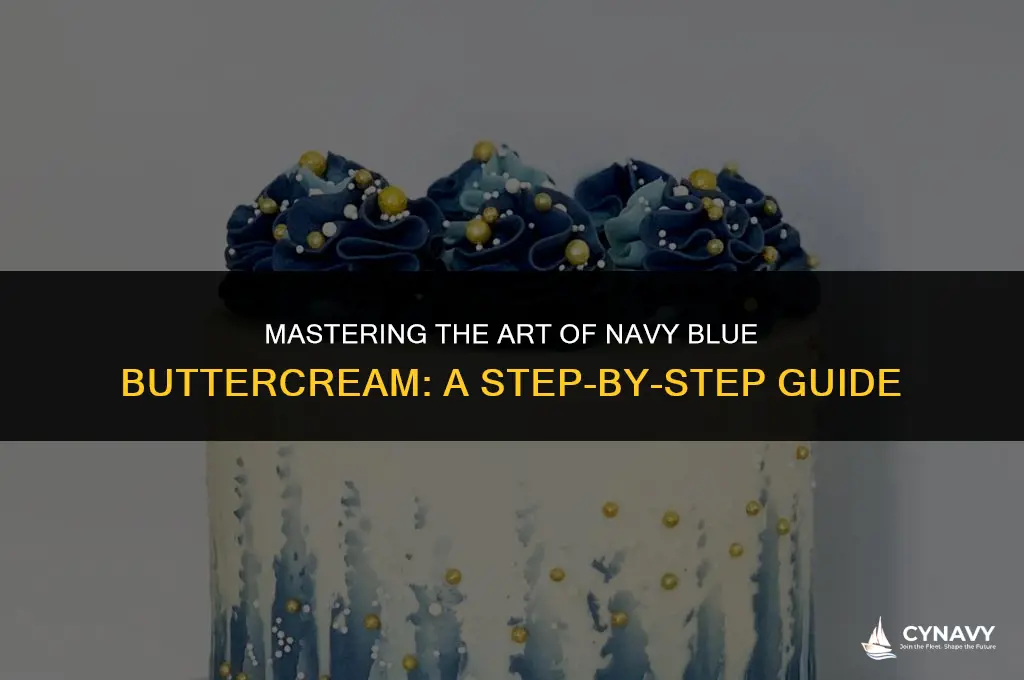 how to color buttercream navy blue