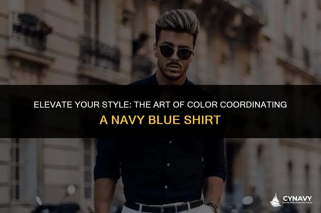 how to color coordinate a navy blue shirt