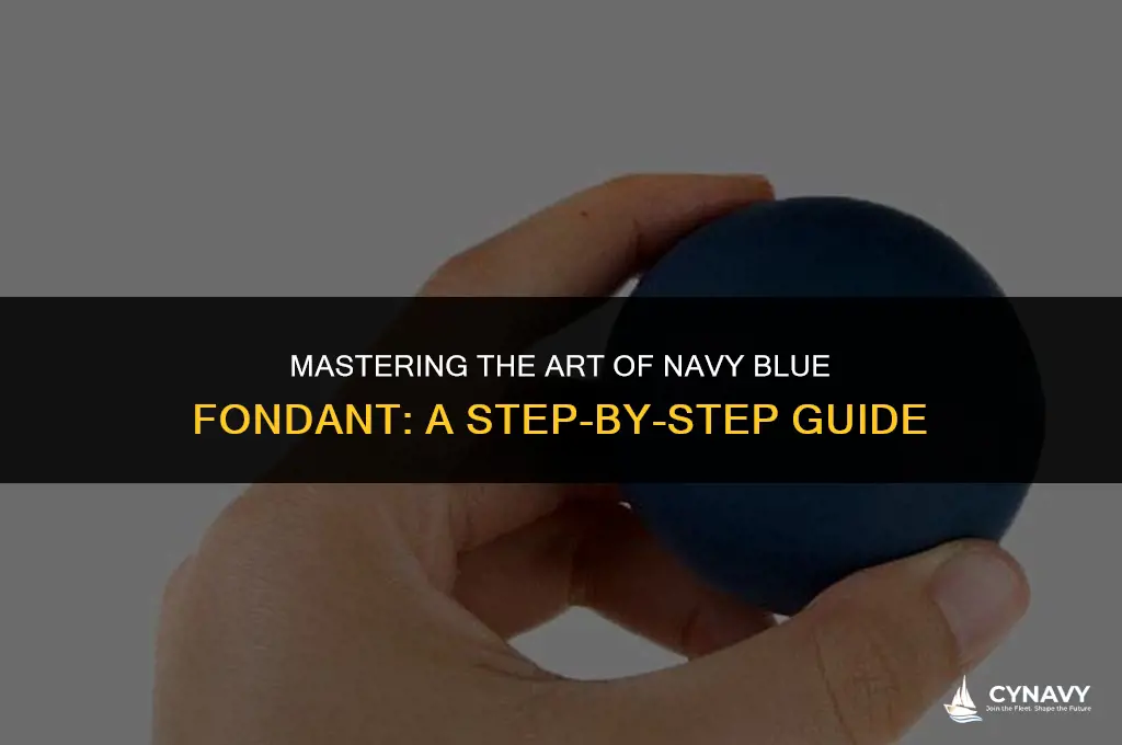 how to color fondant navy blue