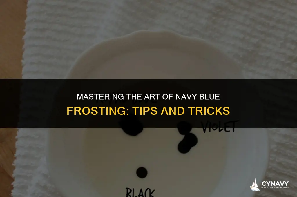 how to color frosting navy blue