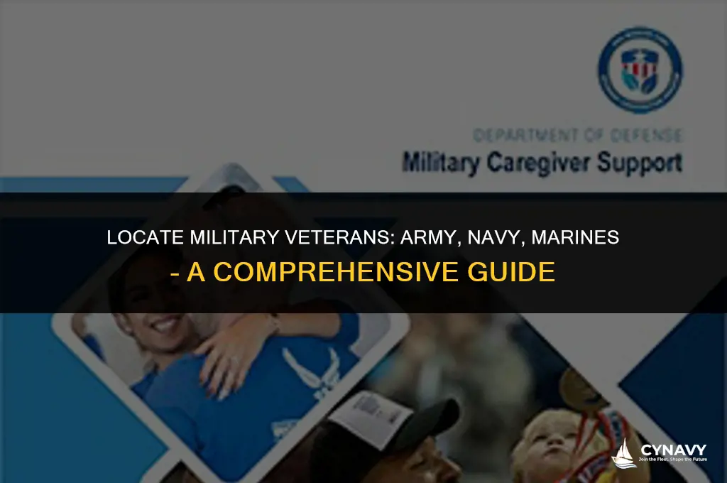 how to find army navy marine veterans