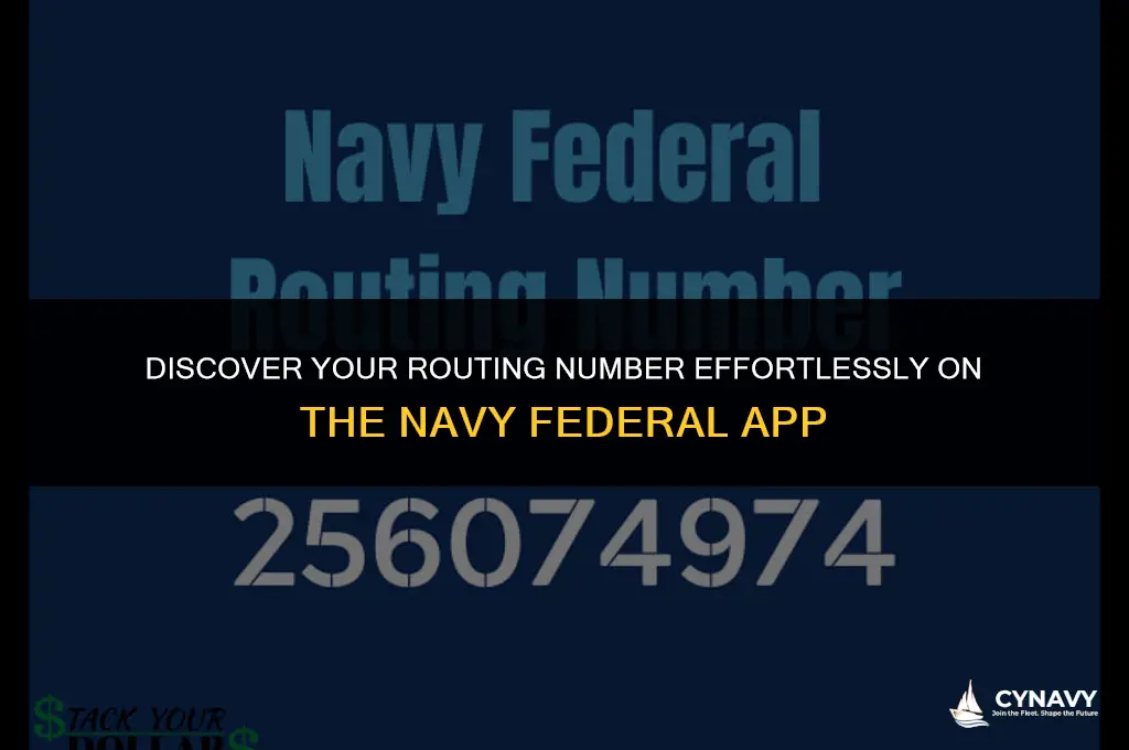 how to find routing number on navy federal app
