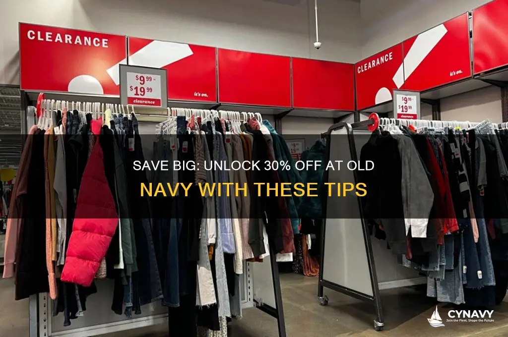 how to get 30 taken off at old navy