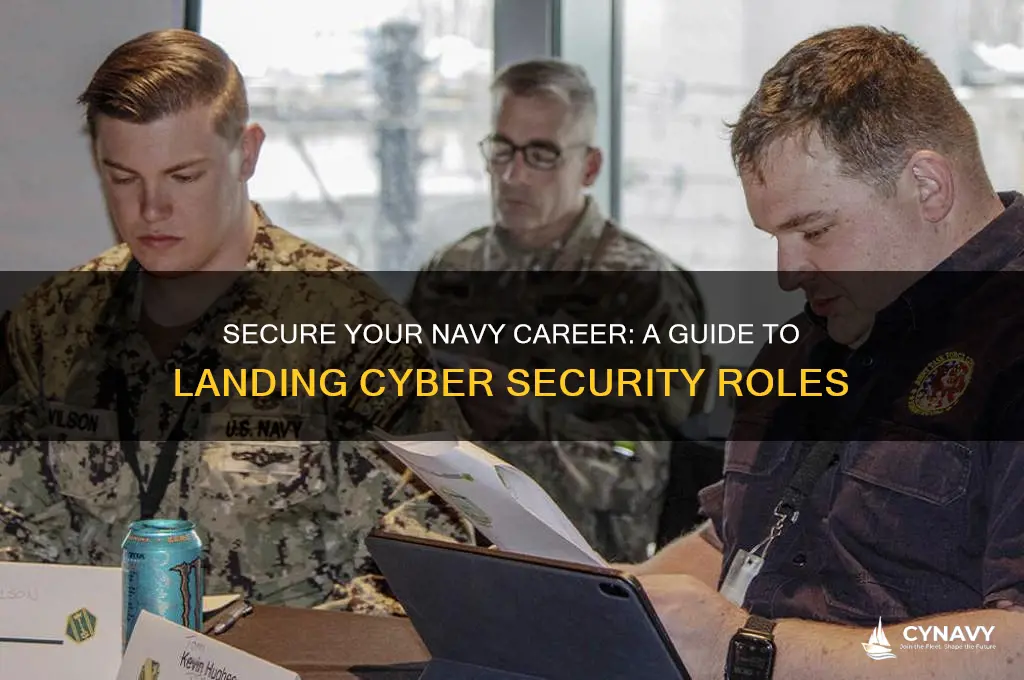 how to get a cyber security job in the navy