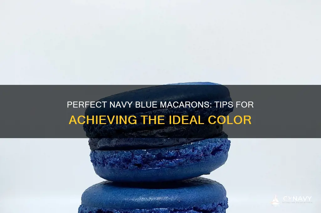 how to get a navy blue color to macarons