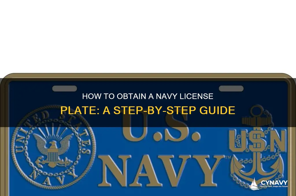 how to get a navy license plate