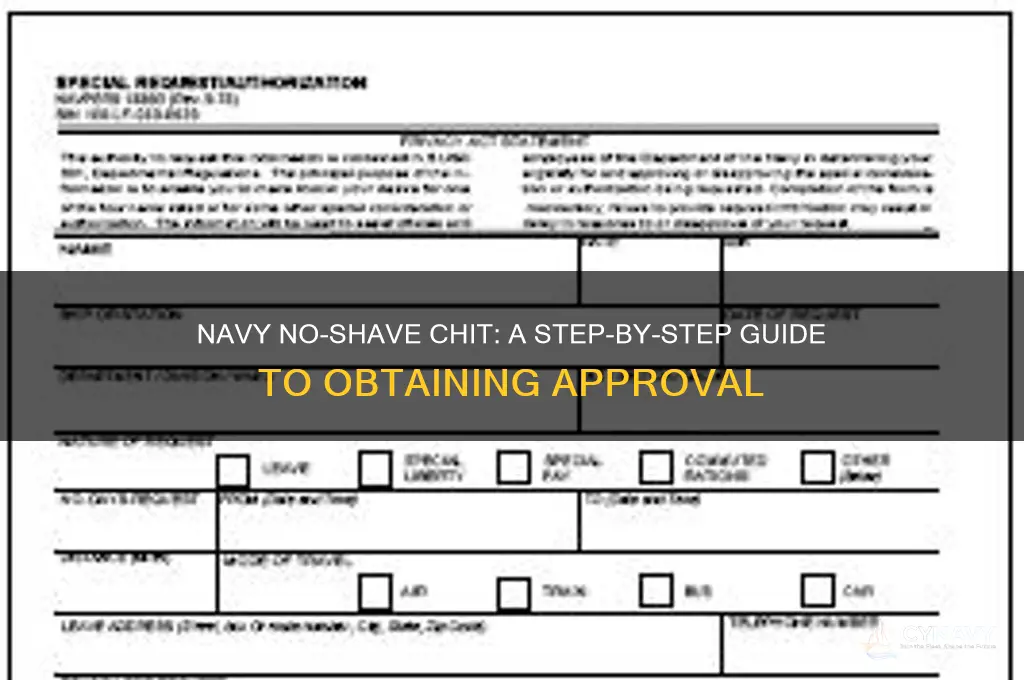 how to get a no shave chit in the navy