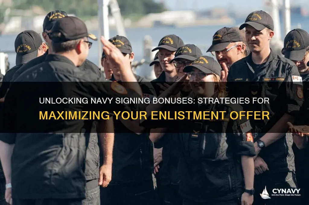 how to get a signing bonus in the navy
