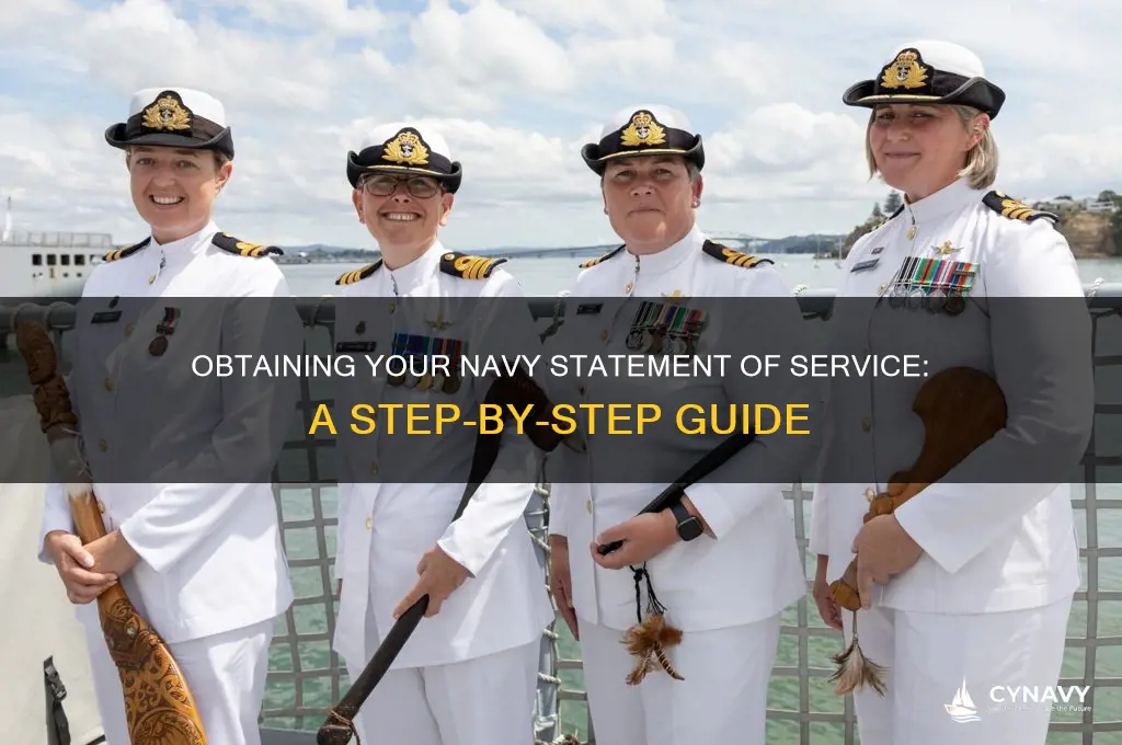 how to get a statement of service navy