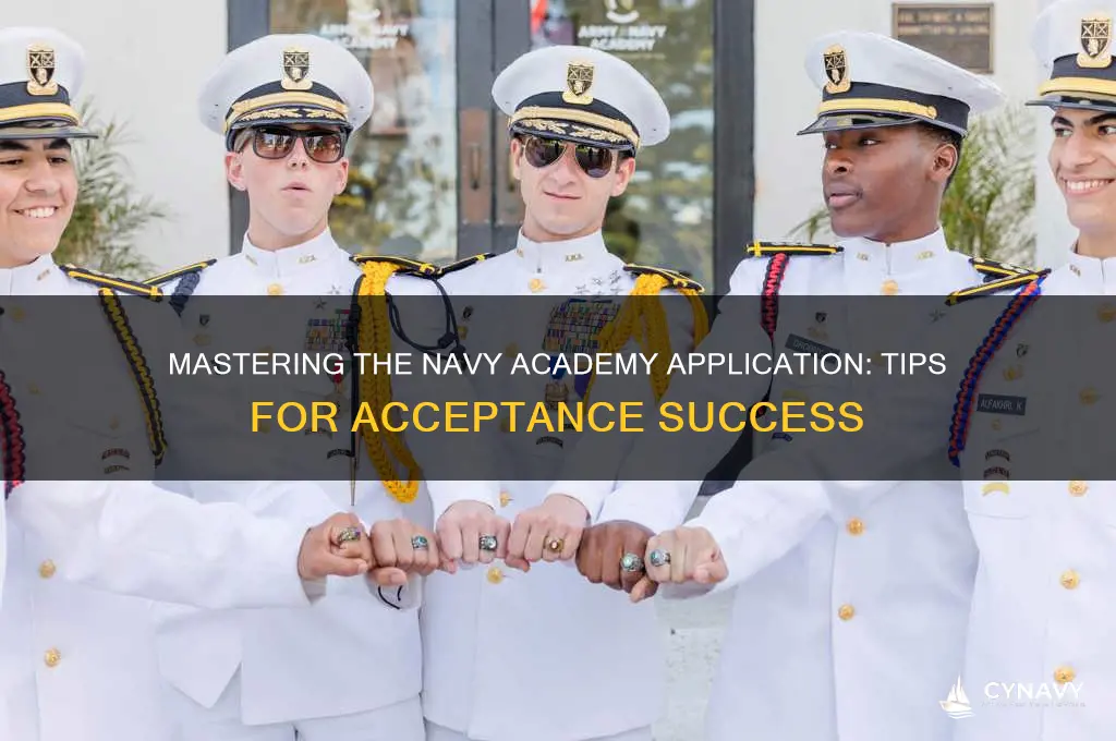 how to get accepted into navy academy
