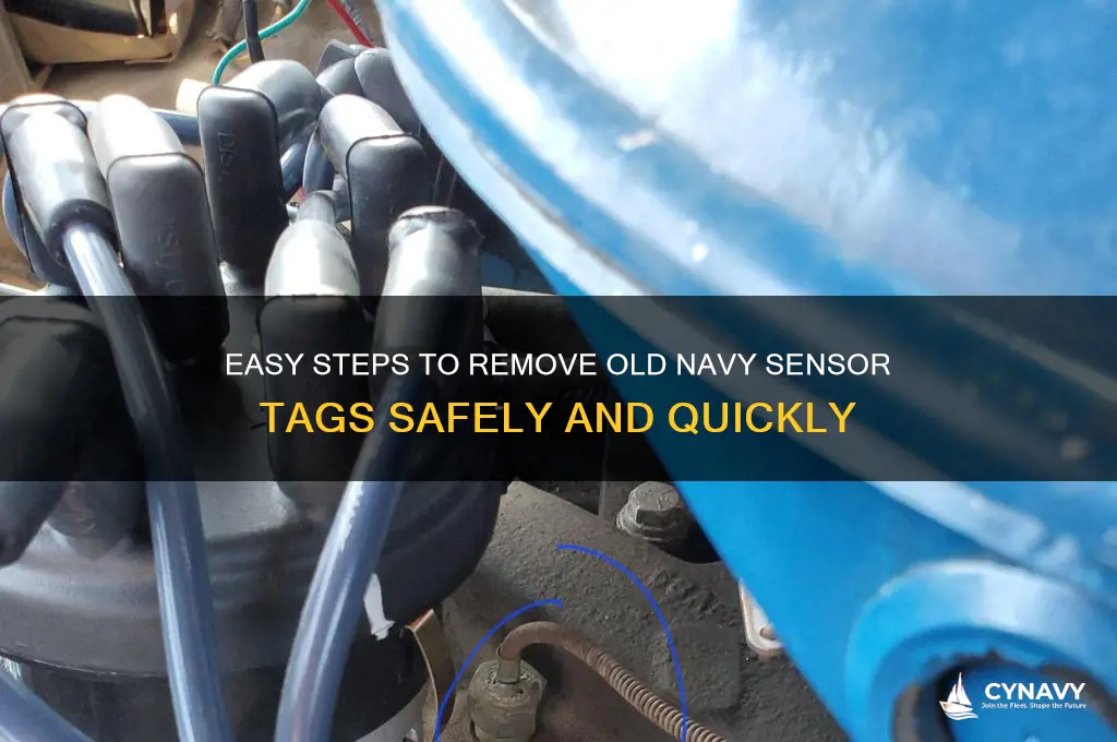 how to get an old navy sensor off