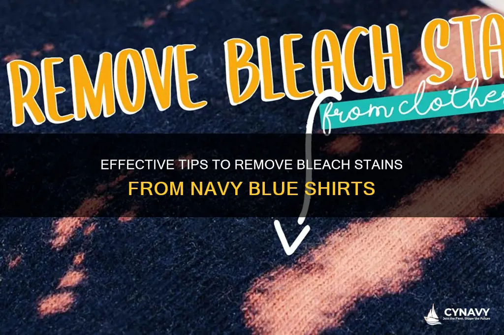 how to get bleach stain off of navy blue shirt