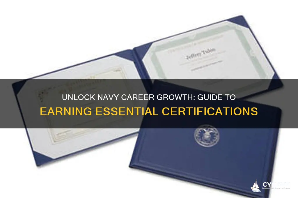 how to get certifications in the navy