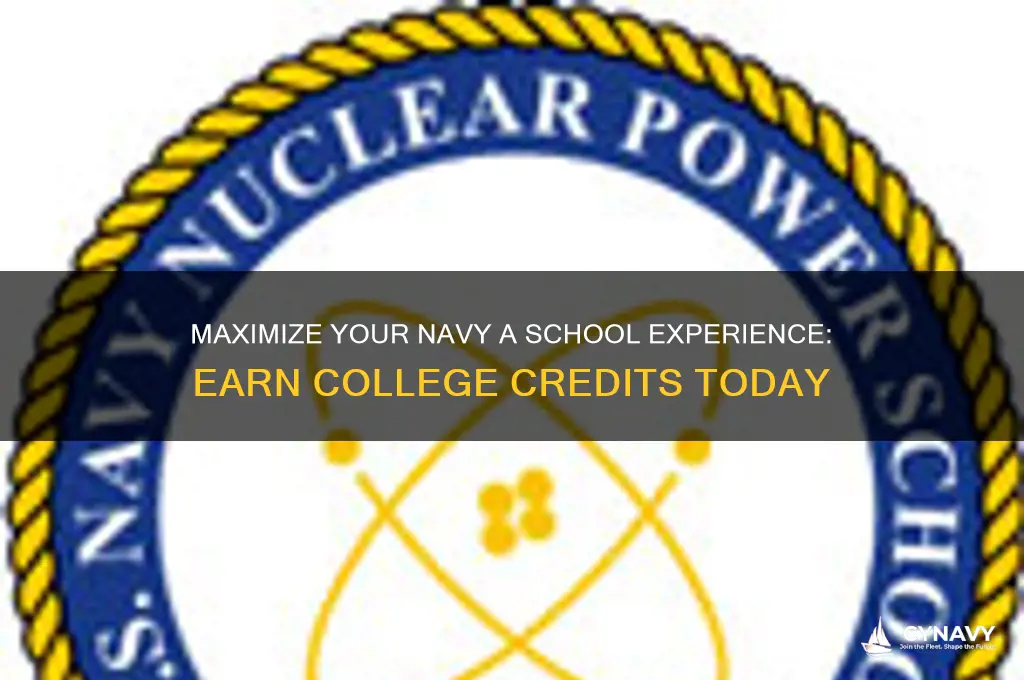 how to get college credits for your navy a school