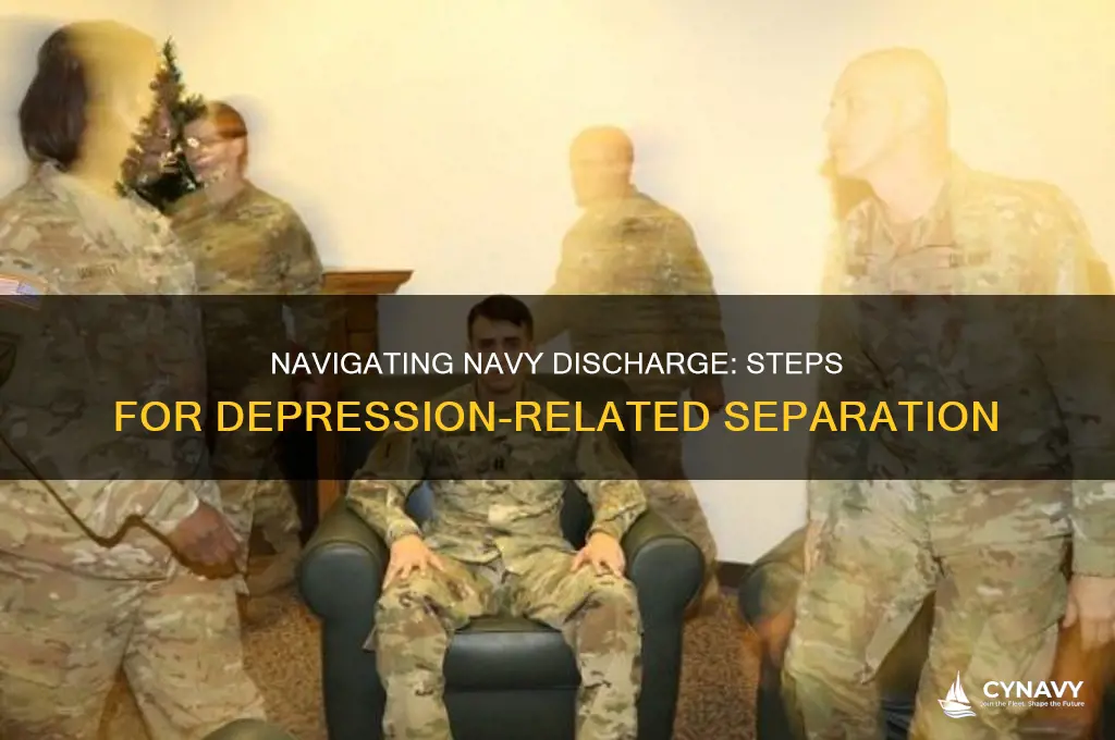 how to get discharged from the navy for depression