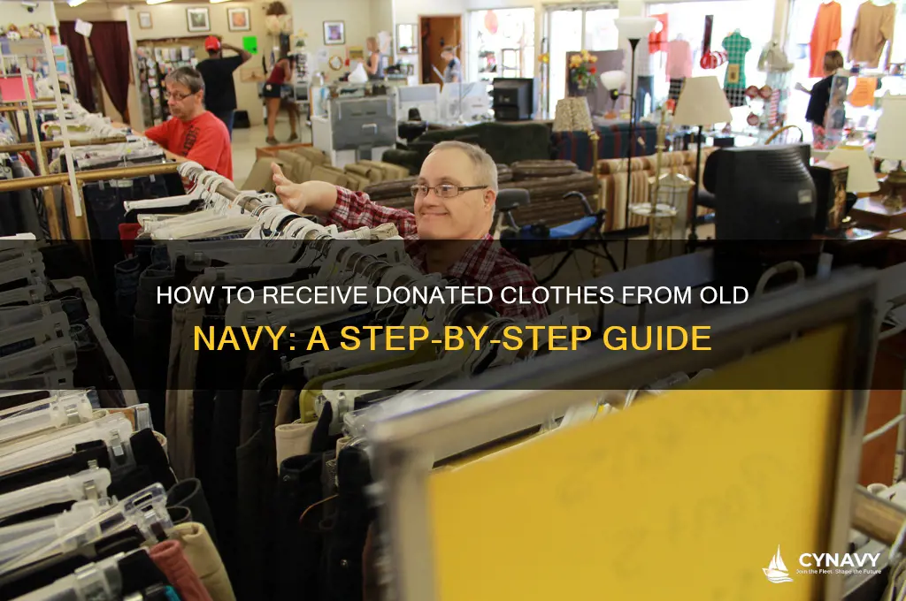 how to get donated clothes from old navy