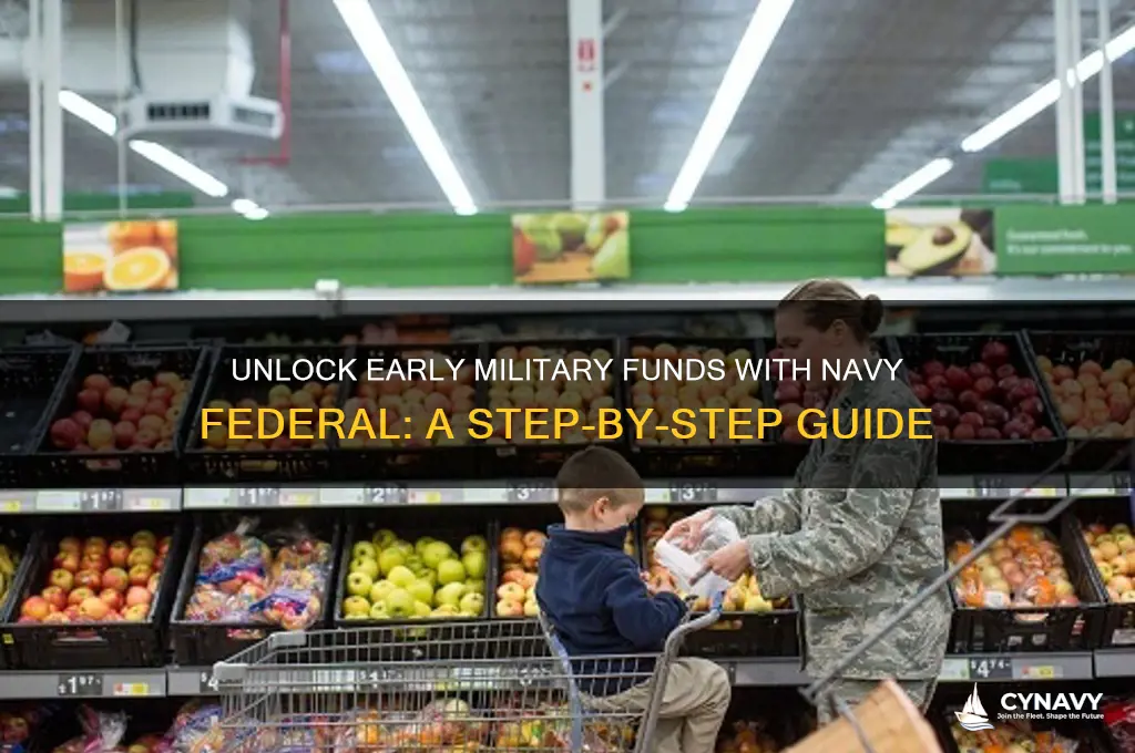 how to get early military funds navy federal