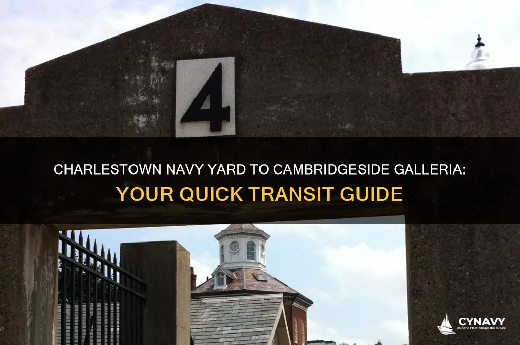 how to get from charlestown navy yard to cambridgeside galleria
