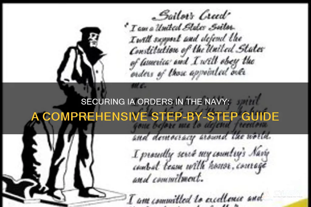 how to get ia orders in the navy