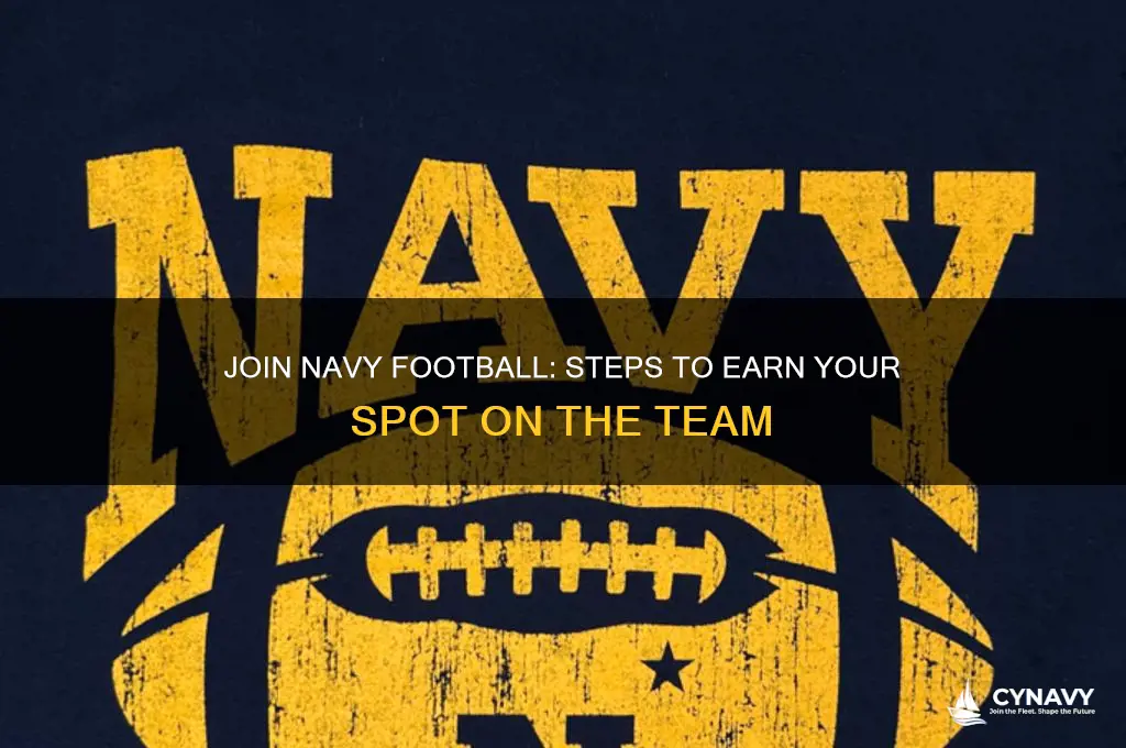 how to get in the navy football team
