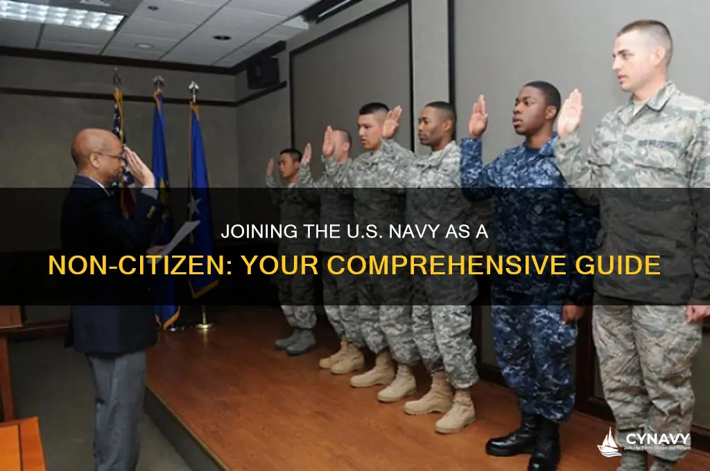 how to get into the navy without a green card