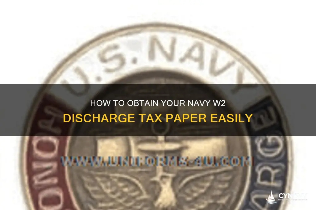 how to get my navy w2 discharge tax paper