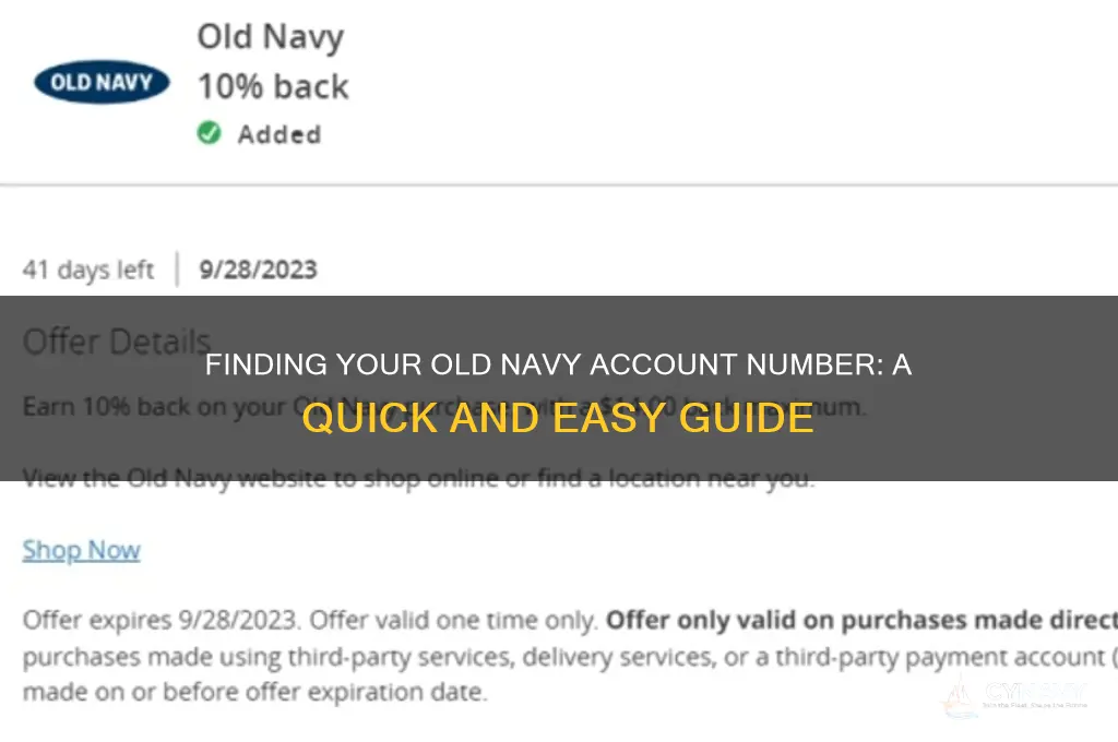 how to get my old navy account number