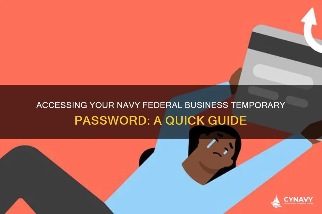 how to get my temporary password for navy federal business