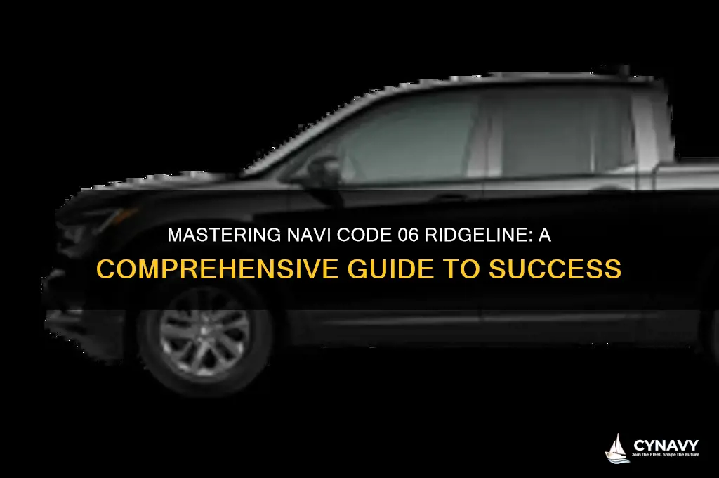 how to get navi code 06 ridgeline