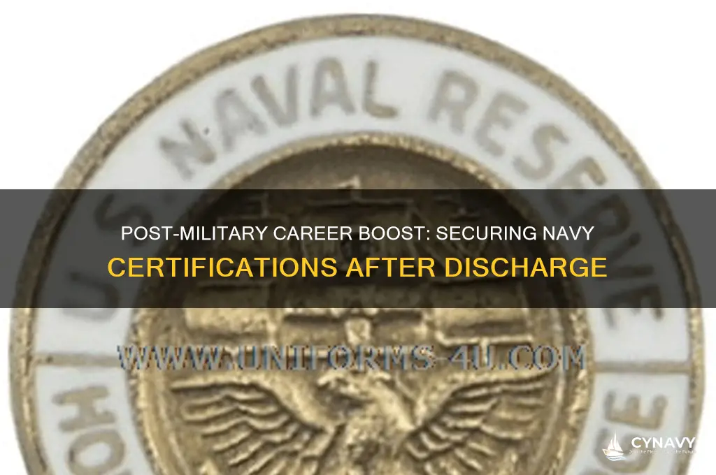 how to get navy certifications after discharge