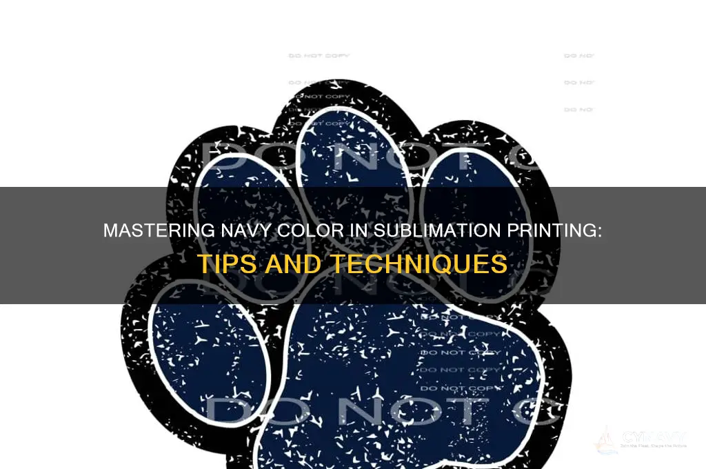 how to get navy color by sublimation printing