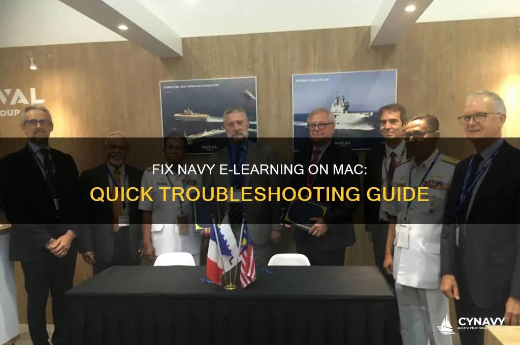 how to get navy e learning to work on mac