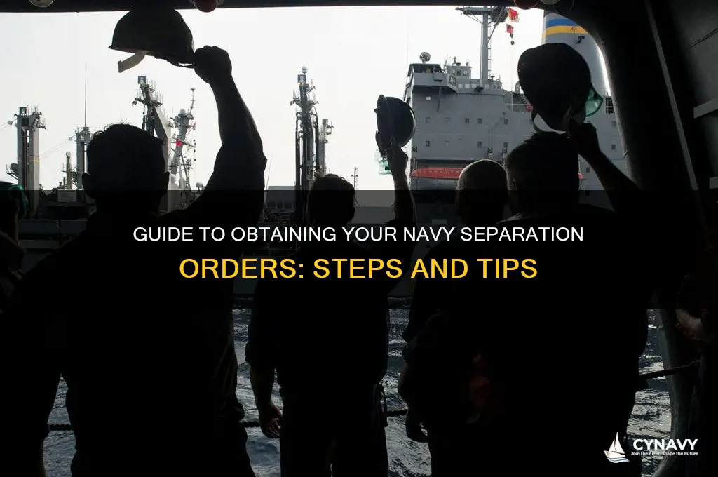 how to get navy separation orders