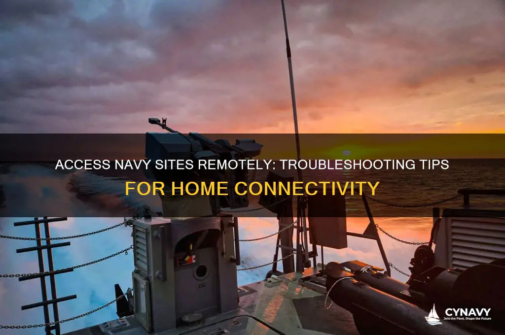 how to get navy sites to work at home