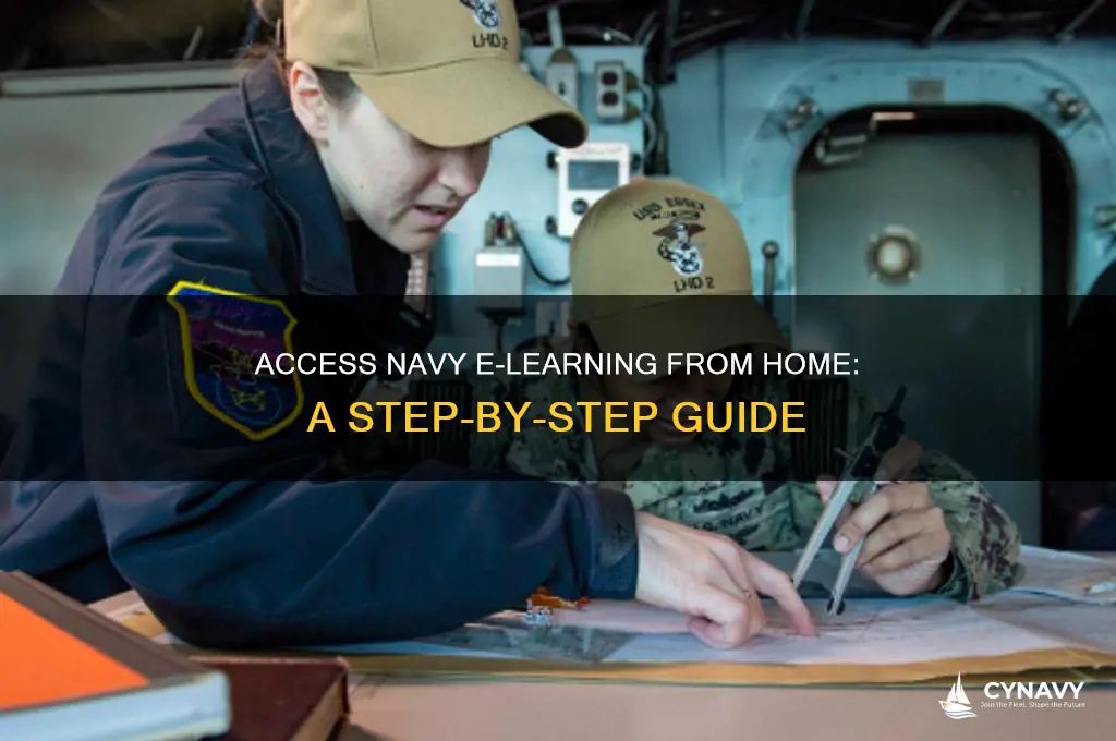 how to get on navy e learning at home